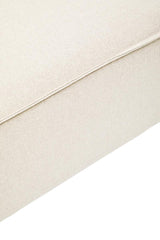 Toulouse Cream Fabric Sofa Ottoman