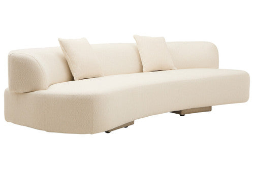 Ozzano Cream Linen 3 Seater Sofa