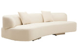 Ozzano Cream Linen 3 Seater Sofa