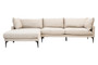 Troyes Cream Three Seat Left Chaise Sofa