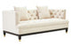 Sefira 2 Seat Ivory Fabric Modern Chesterfield Sofa