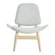 Vinsi Grey Fabric and Washed Elm Wood Chair