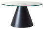 Azalea Round Clear Glass Top Coffee Table