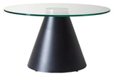 Azalea Round Clear Glass Top Coffee Table