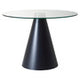 Azalea Large Black Conical Base Round Dining Table