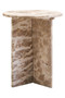 Santino Round Chocolate Marble Side Table