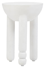 Walsa Whitewash Mango Wood Column Detail Round Side Table