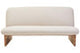 Parova Cream Linen Textured 2 Seater Armless Sofa With Wood Base