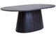1Perdoba Mango Wood Oval Dining Table in Black Finish