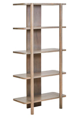 Torello Five Tier Grey Mango Wood Shelf Unit