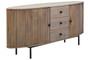 Torello Two Door Three Drawer Grey Mango Wood Sideboard