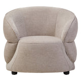 Daphne Taupe Chenille Effect Curved Chair