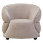 Daphne Taupe Chenille Effect Curved Chair