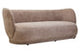 Delray Deep Stone Chenille Curved Three Seater Sofa