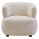 Dasha Textured Ivory Curve Chair
