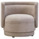 Drake Taupe Chenille Effect Curved Chair