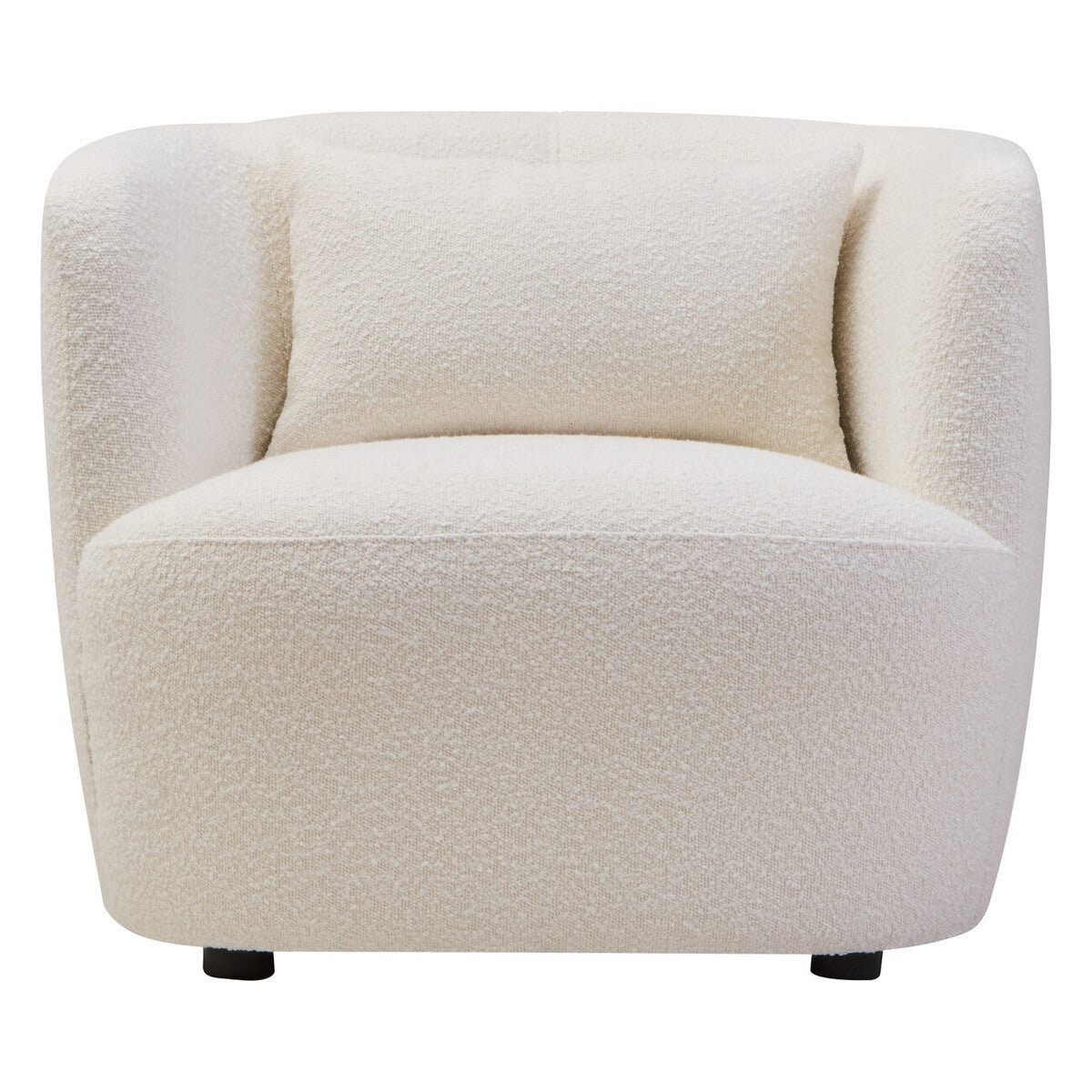 Bruge Textured Cream Curved Chair