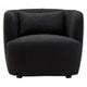 Bruge Textured Black Curved Chair