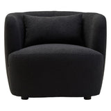 Bruge Textured Black Curved Chair