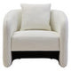 Bilani Cream Linen Effect Curved Chair