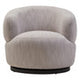 Bordo Textured Grey Curved Swivel Chair