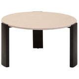 Palermo Round Cream Marble Top Large Coffee Table