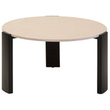 Palermo Round Cream Marble Top Large Coffee Table
