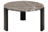Palermo Round Black and Gold Marble Top Large Coffee Table