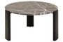 Palermo Round Black and Gold Marble Top Large Coffee Table