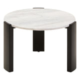 Palermo Round White Marble Top Small Coffee Table