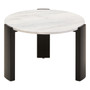 Palermo Round White Marble Top Small Coffee Table