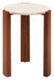 Palermo Travertine Top Round Side Table