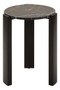 Palermo Black and Gold Marble Top Round Side Table