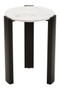 Palermo White Marble Top Round Side Table