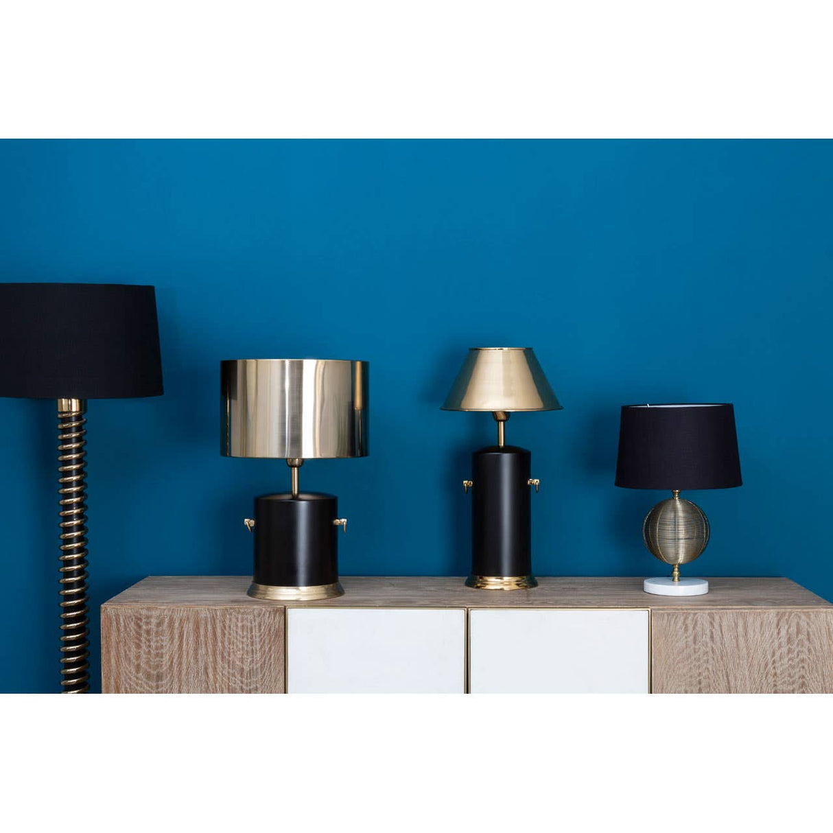 Melora Round Gold Finish Table Lamp
