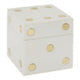 Churchill Games White and Gold Dice Box with Five White Dice