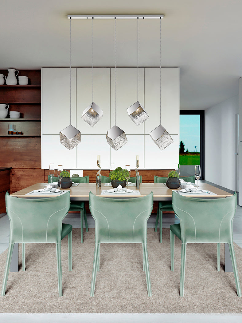 Chrome Elegance: Priscila 5-Light Lamp