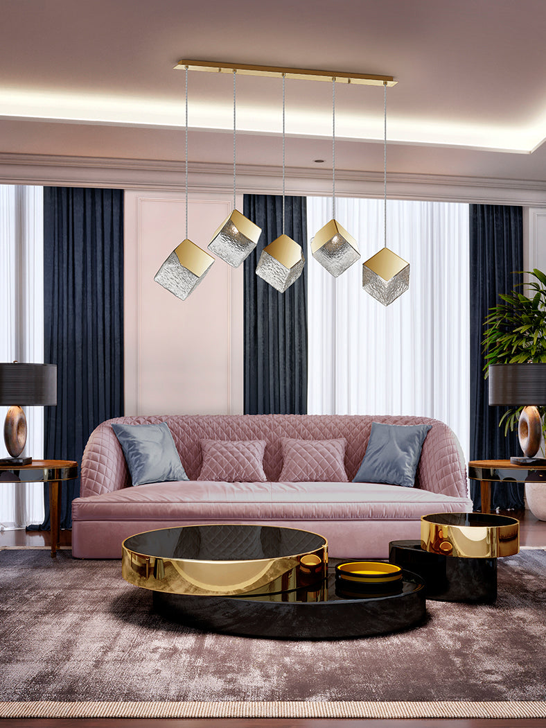 Golden Elegance: Priscila 5-Light Chandelier
