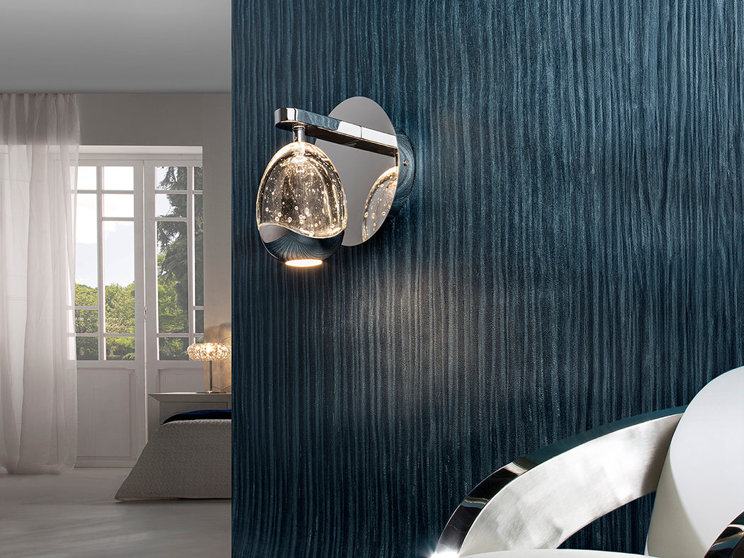 Elegant Rocio Chrome Wall Light Single