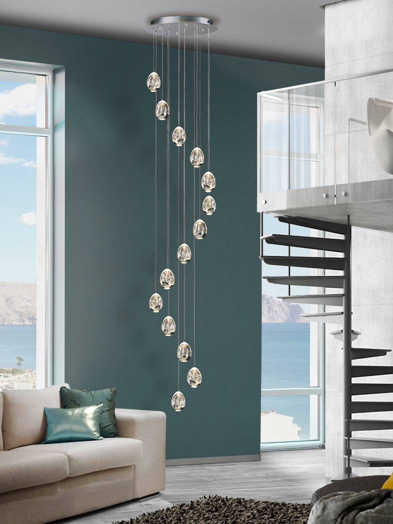 Rocio Chrome LED Pendant Light Ø50 Dimmable 5M