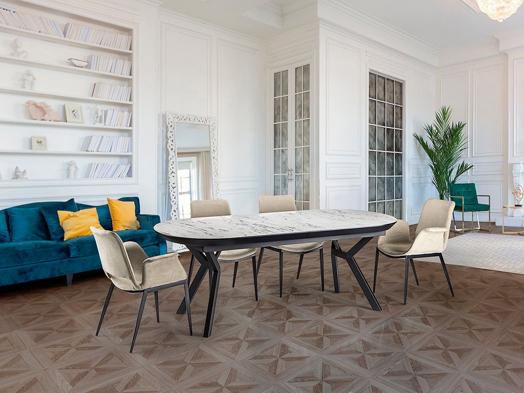 Elegant White Marble Dining Table - Antea Collection