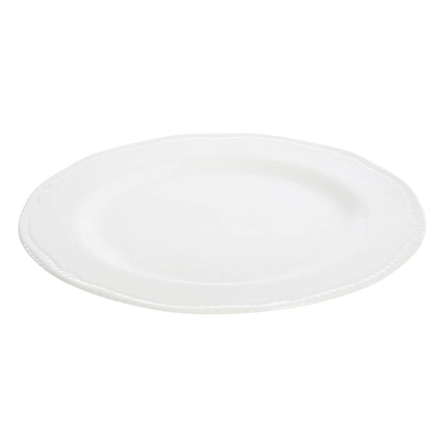 Large Embossed White Plate
