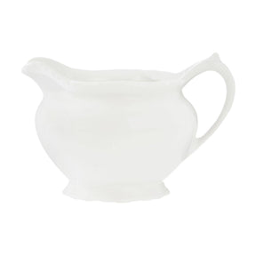 Embossed White Creamer