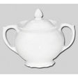 Embossed White Sugar Bowl
