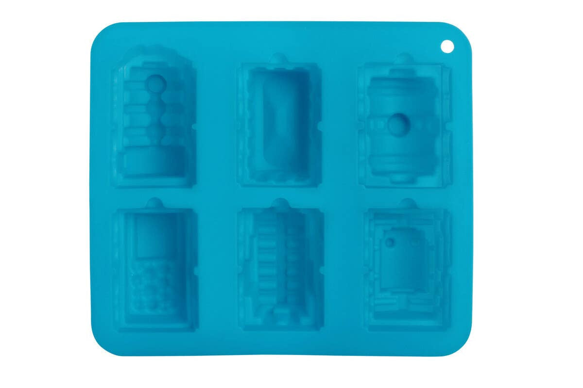 Hallie 6 Train Design Turquoise Silicone Cake Mould