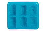 Hallie 6 Train Design Turquoise Silicone Cake Mould