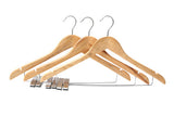 Cintre Set of Wooden Hangers with Trouser Clips