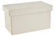 Cuir Cream Leather Effect Storage Box