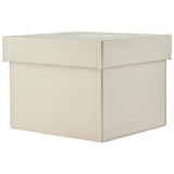 Cuir Leather Effect Cream Storage Box