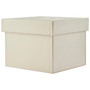 Cuir Leather Effect Cream Storage Box